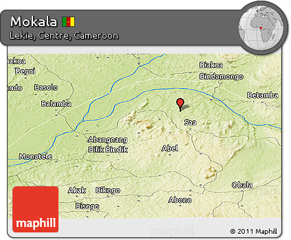 Physical Panoramic Map of Mokala