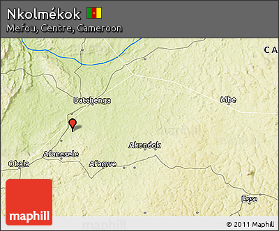 Physical 3D Map of Nkolmékok