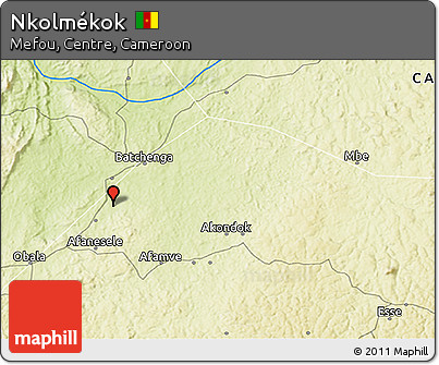 Physical 3D Map of Nkolmékok