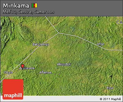 Satellite 3D Map of Minkama