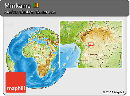 Physical Location Map of Minkama