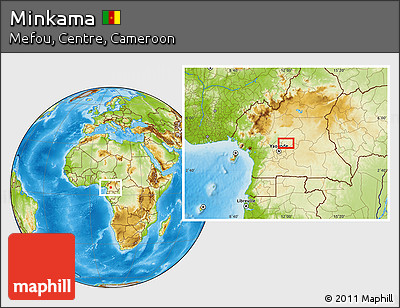 Physical Location Map of Minkama