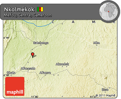 Physical Map of Nkolmékok