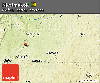 Physical Map of Nkolmékok