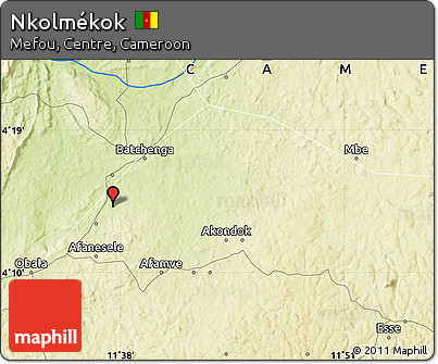 Physical Map of Nkolmékok