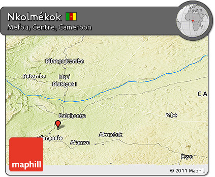 Physical Panoramic Map of Nkolmékok