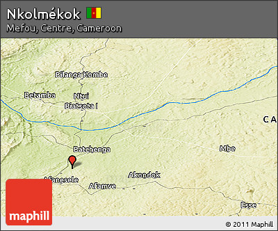 Physical Panoramic Map of Nkolmékok