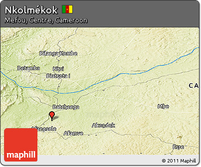 Physical Panoramic Map of Nkolmékok