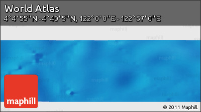 Physical Panoramic Map of the Area around 4° 22' 30" N, 122° 28' 29" E
