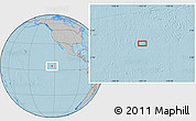 Gray Location Map of the area around 4° 22' 30" N, 123° 10' 30" W, hill shading