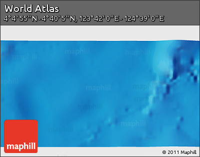 Physical 3D Map of the Area around 4° 22' 30" N, 124° 10' 30" E