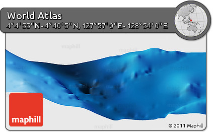 Physical Panoramic Map of the Area around 4° 22' 30" N, 128° 25' 30" E