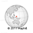 Outline Map of the Area around 4° 22' 30" N, 135° 13' 29" E, rectangular outline