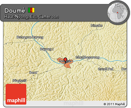 Physical 3D Map of Doumé
