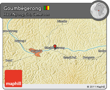 Physical 3D Map of Goumbégerong
