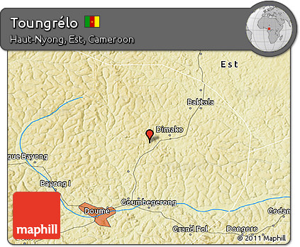 Physical 3D Map of Toungrélo