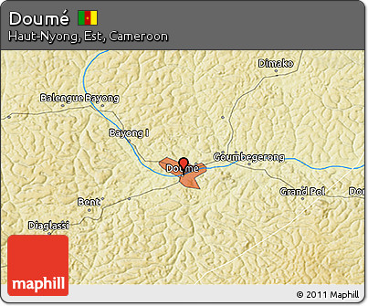 Physical 3D Map of Doumé
