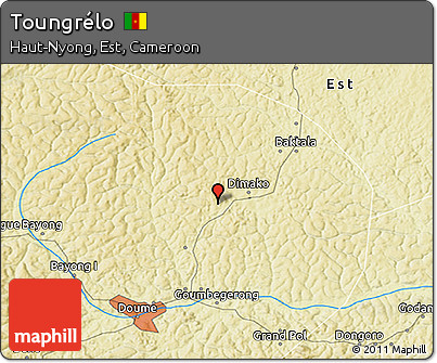 Physical 3D Map of Toungrélo