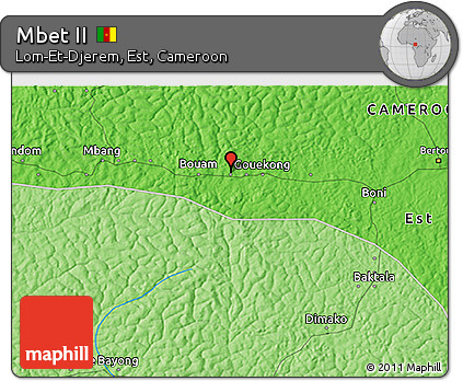 Political 3D Map of Mbet II