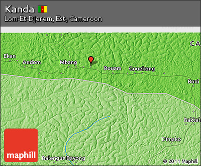 Political 3D Map of Kanda