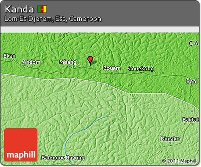 Political 3D Map of Kanda