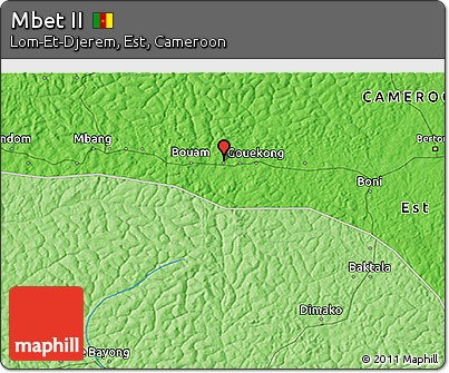 Political 3D Map of Mbet II