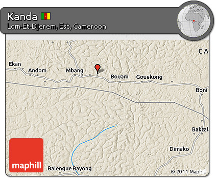 Shaded Relief 3D Map of Kanda