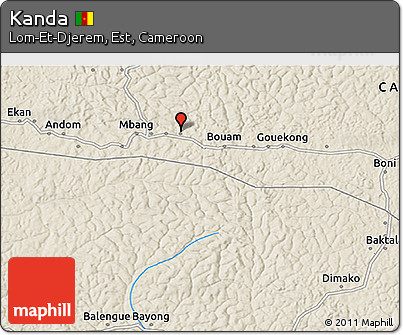 Shaded Relief 3D Map of Kanda