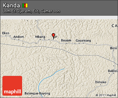 Shaded Relief 3D Map of Kanda