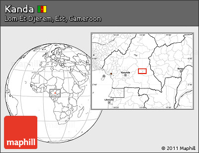 Blank Location Map of Kanda