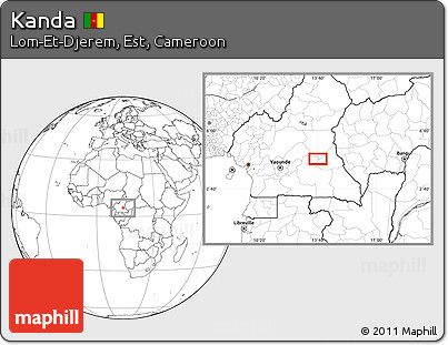 Blank Location Map of Kanda