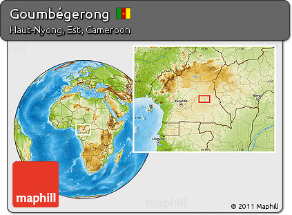 Physical Location Map of Goumbégerong