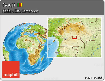 Physical Location Map of Gadji