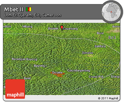 Satellite Panoramic Map of Mbet II