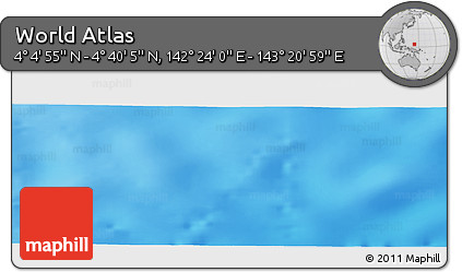 Physical Panoramic Map of the Area around 4° 22' 30" N, 142° 52' 30" E