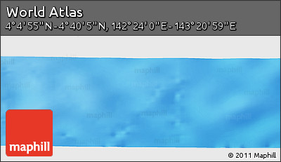 Physical Panoramic Map of the Area around 4° 22' 30" N, 142° 52' 30" E