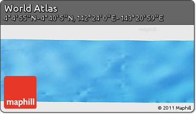 Physical Panoramic Map of the Area around 4° 22' 30" N, 142° 52' 30" E