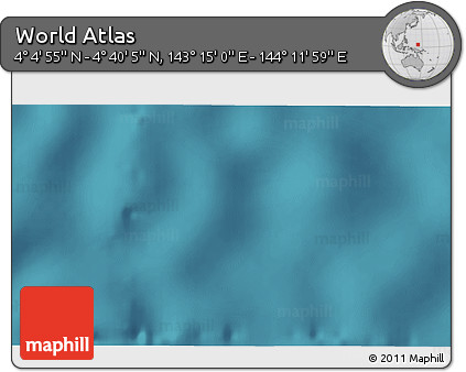 Satellite 3D Map of the Area around 4° 22' 30" N, 143° 43' 29" E
