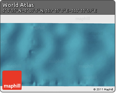 Satellite 3D Map of the Area around 4° 22' 30" N, 143° 43' 29" E