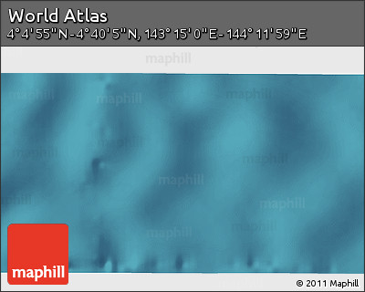 Satellite 3D Map of the Area around 4° 22' 30" N, 143° 43' 29" E
