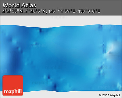 Physical 3D Map of the Area around 4° 22' 30" N, 149° 40' 30" E
