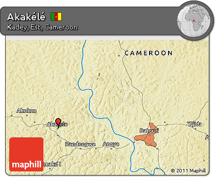 Physical 3D Map of Akakélé