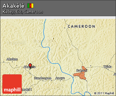 Physical 3D Map of Akakélé