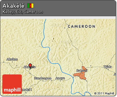 Physical 3D Map of Akakélé