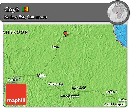 Political 3D Map of Goyé