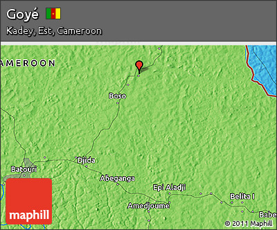 Political 3D Map of Goyé