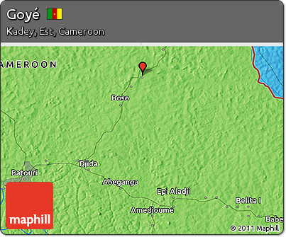 Political 3D Map of Goyé