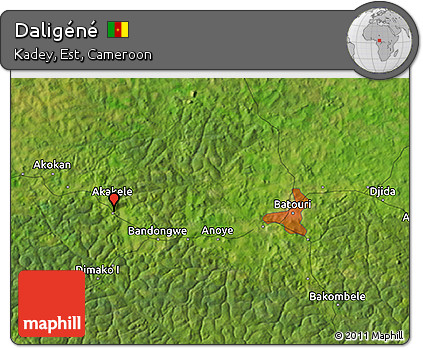 Satellite 3D Map of Daligéné
