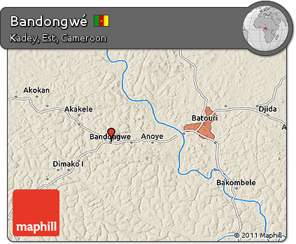 Shaded Relief 3D Map of Bandongwé