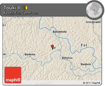 Shaded Relief 3D Map of Touki II